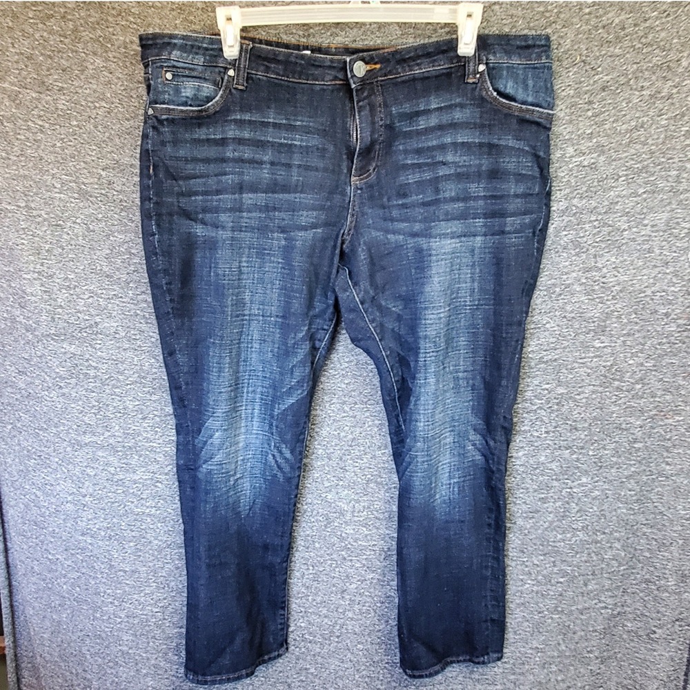 Kut from the Kloth Womens Dark Wash Stretch Denim Jeans Plus Size 22W